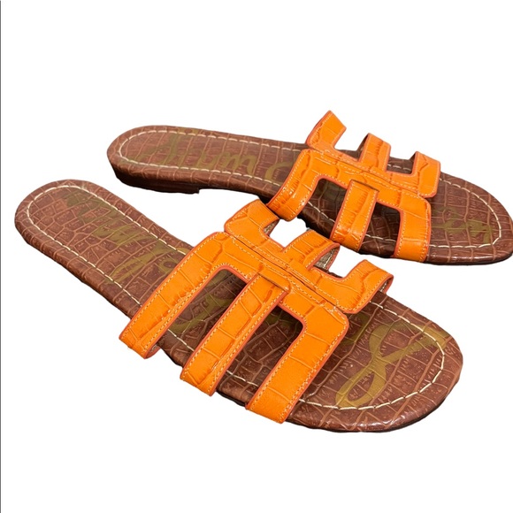 Sam Edelman Berit Embossed Leather Slide Sandal - Picture 9 of 12